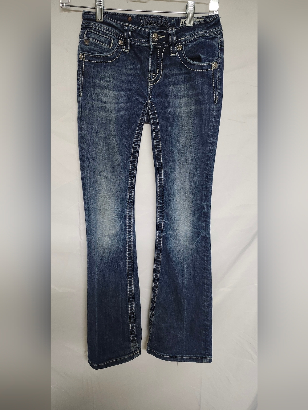 Girls Dark Wash Bootcut Jeans - Blue
